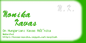 monika kavas business card